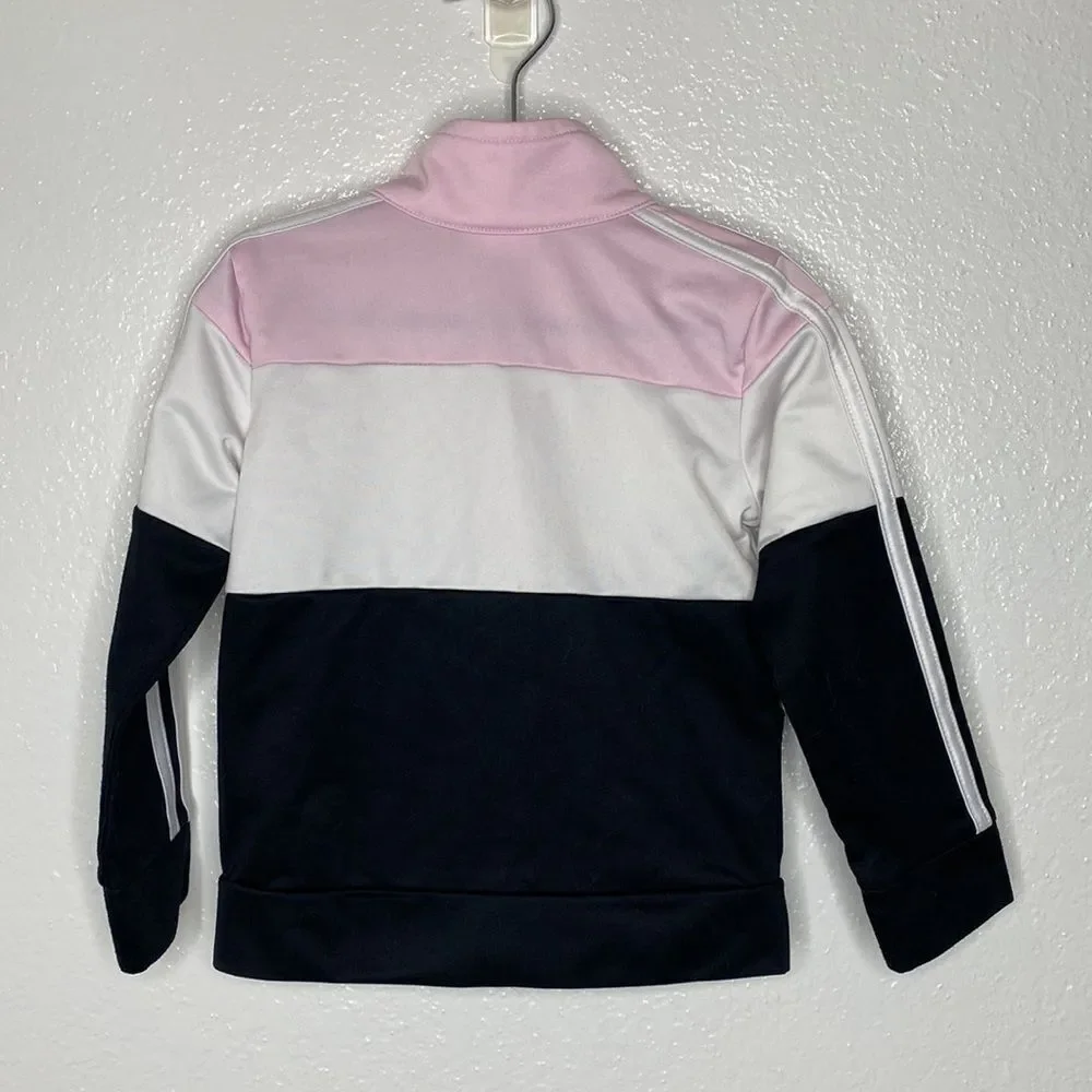 Adidas Pink White & Black Track Jacket 2T
